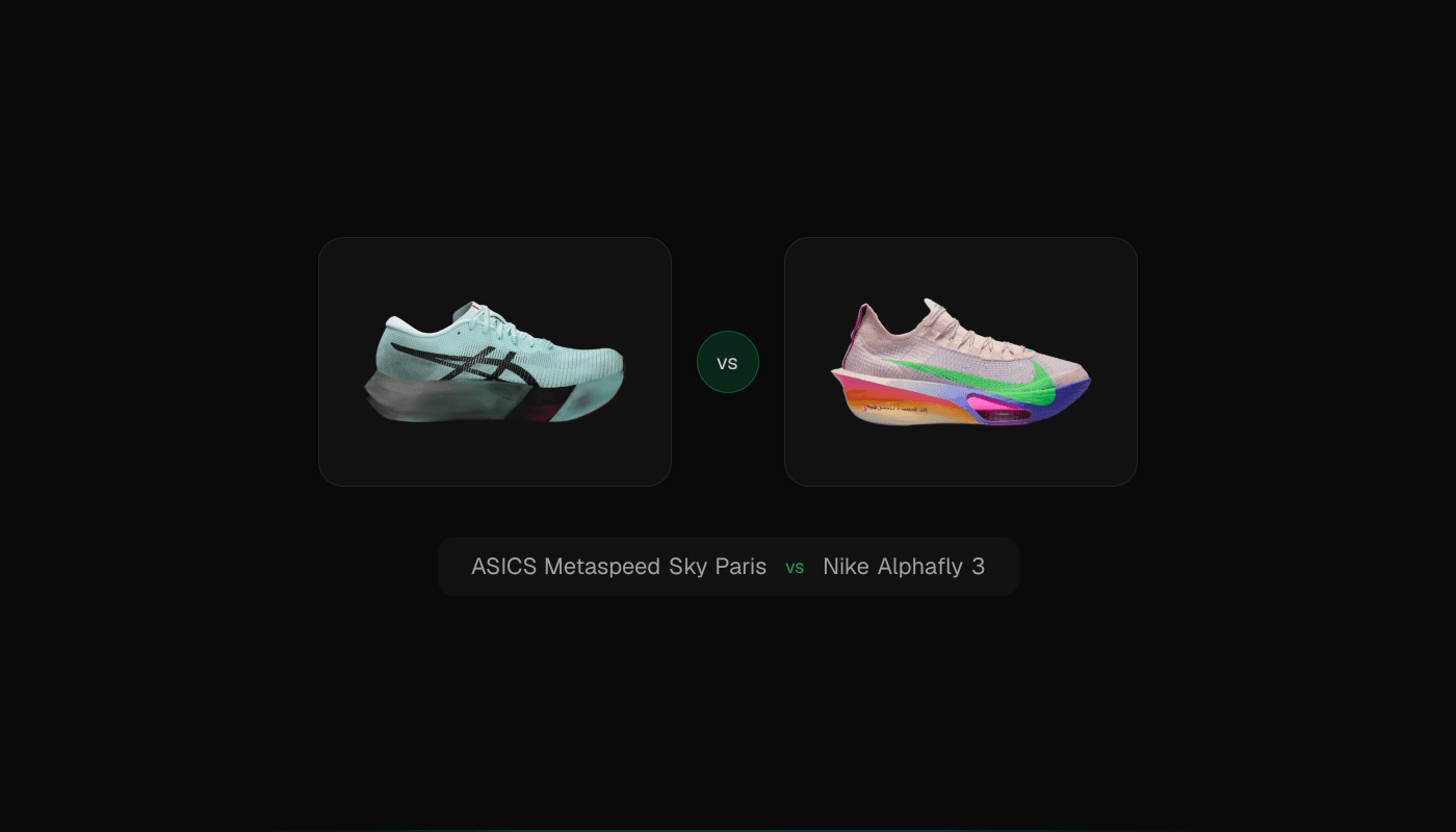 ASICS Metaspeed Sky Paris vs Nike Alphafly 3 comparison