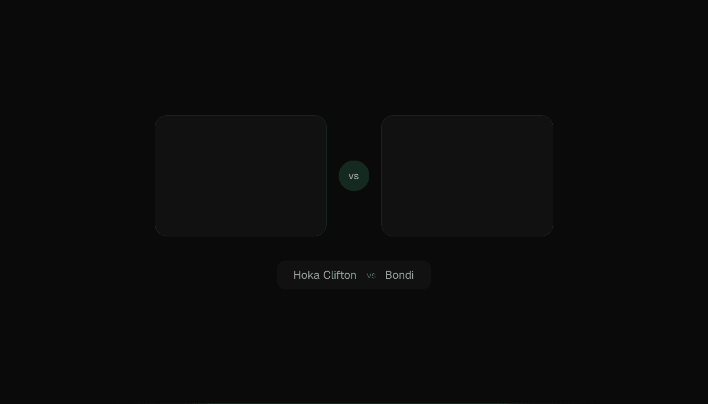 Runner on the road comparing HOKA models