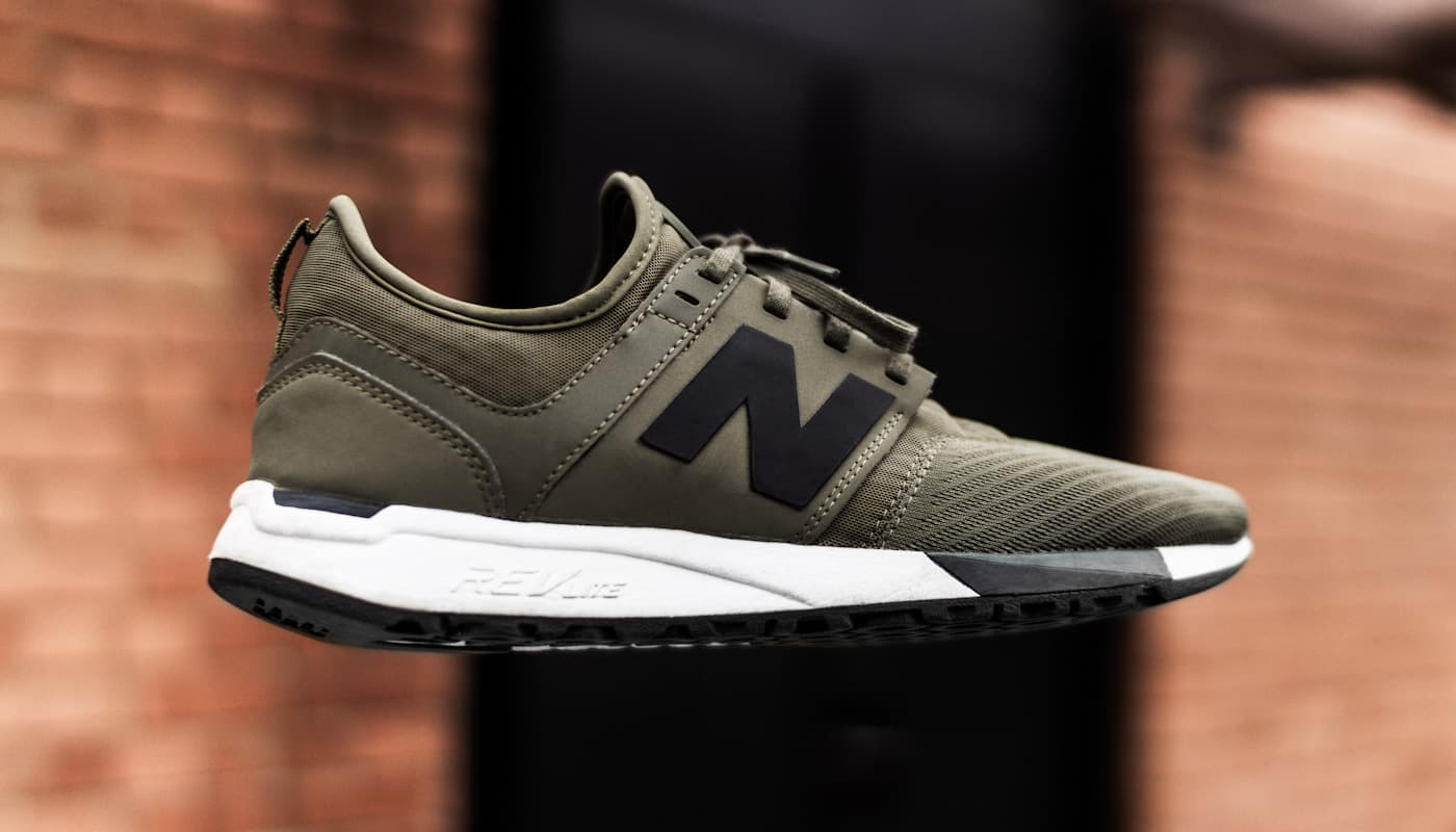 Side view of running shoe showing heel drop